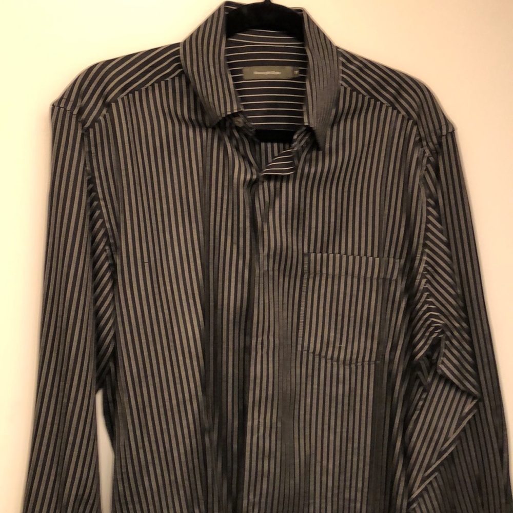 Men’s Zegna button striped shirt